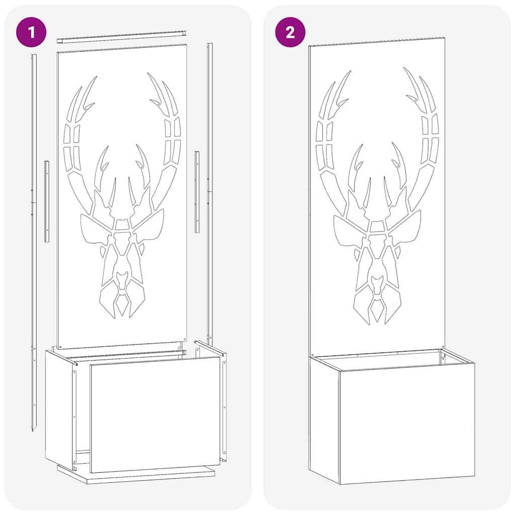 Garten Sichtschutz-Leinwand Tiermuster Anthrazit 50 x 140 cm