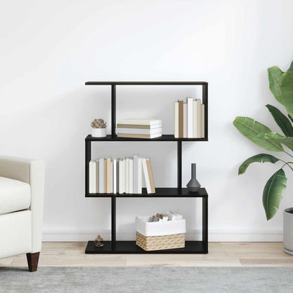 Bücherregal Schwarz Eichen-Optik 70 x 24 x 97 cm Holzwerkstoff