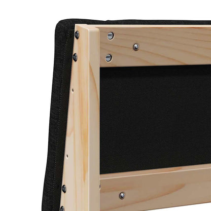 Gepolstertes Kopfteil Schwarz 200 cm Massives Kiefernholz