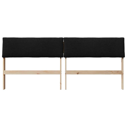 Gepolstertes Kopfteil Schwarz 200 cm Massives Kiefernholz