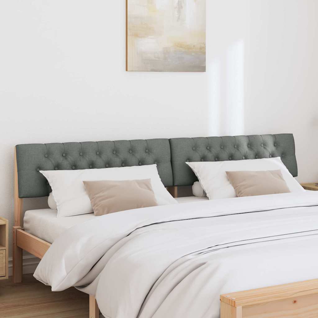 Gepolstertes Kopfteil Dunkelgrau 200 cm Massives Kiefernholz