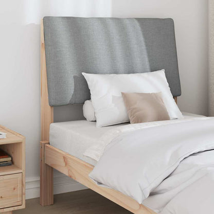 Gepolstertes Kopfteil Hellgrau 80 cm Massives Kiefernholz