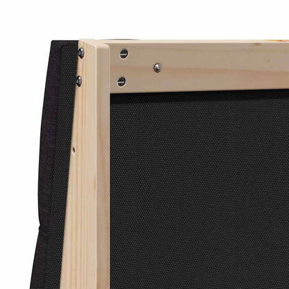 Gepolstertes Kopfteil Schwarz 140 cm Massives Kiefernholz