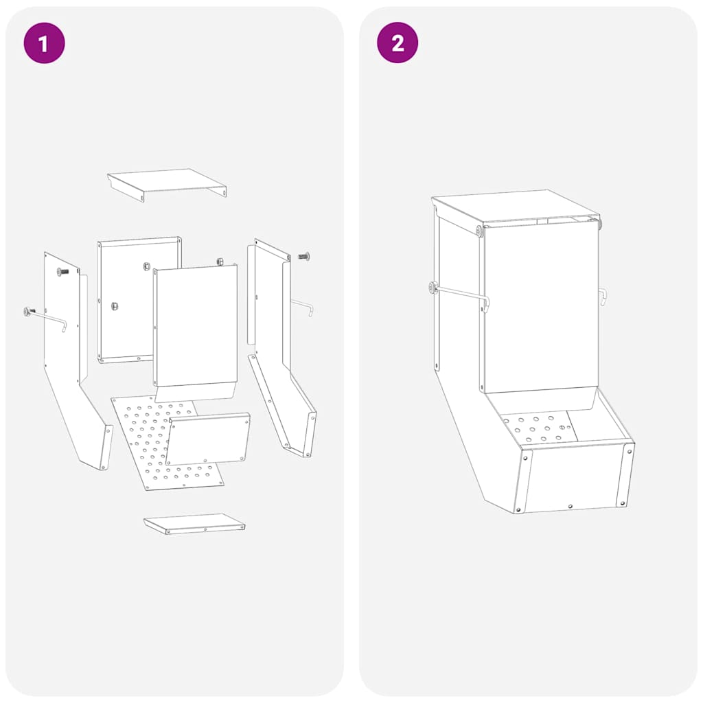 Kaninchenfütterer Olive Grün 12,5 x 26 x 28,5 cm