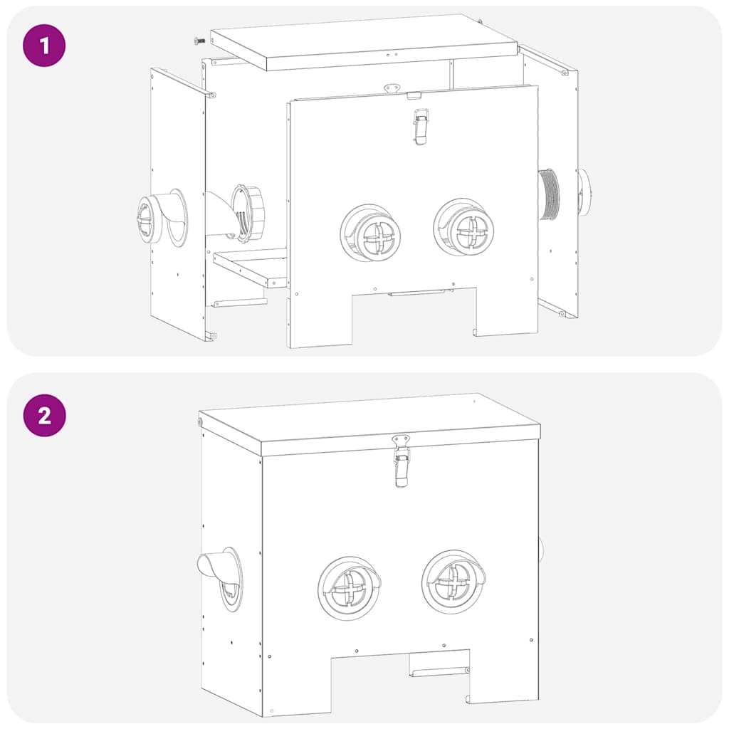 Hühnerfütterer Olive Grün 40,5 x 25 x 38 cm Kaltgewalzter Stahl