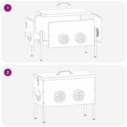 Hühnerfütterer 2 pcs Olive Grün 41,5 x 20,5 x 33 cm