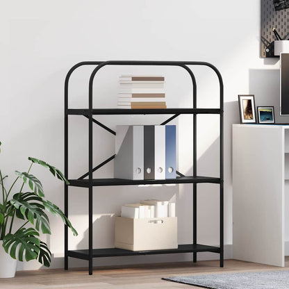 Bücherregal Schwarz Eichen-Optik 80 x 30 x 109 cm Holzwerkstoff