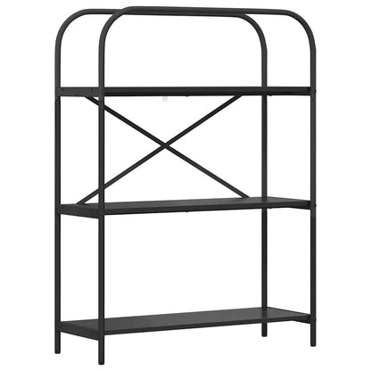 Bücherregal Schwarz Eichen-Optik 80 x 30 x 109 cm Holzwerkstoff