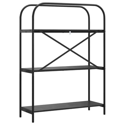 Bücherregal Schwarz Eichen-Optik 80 x 30 x 109 cm Holzwerkstoff