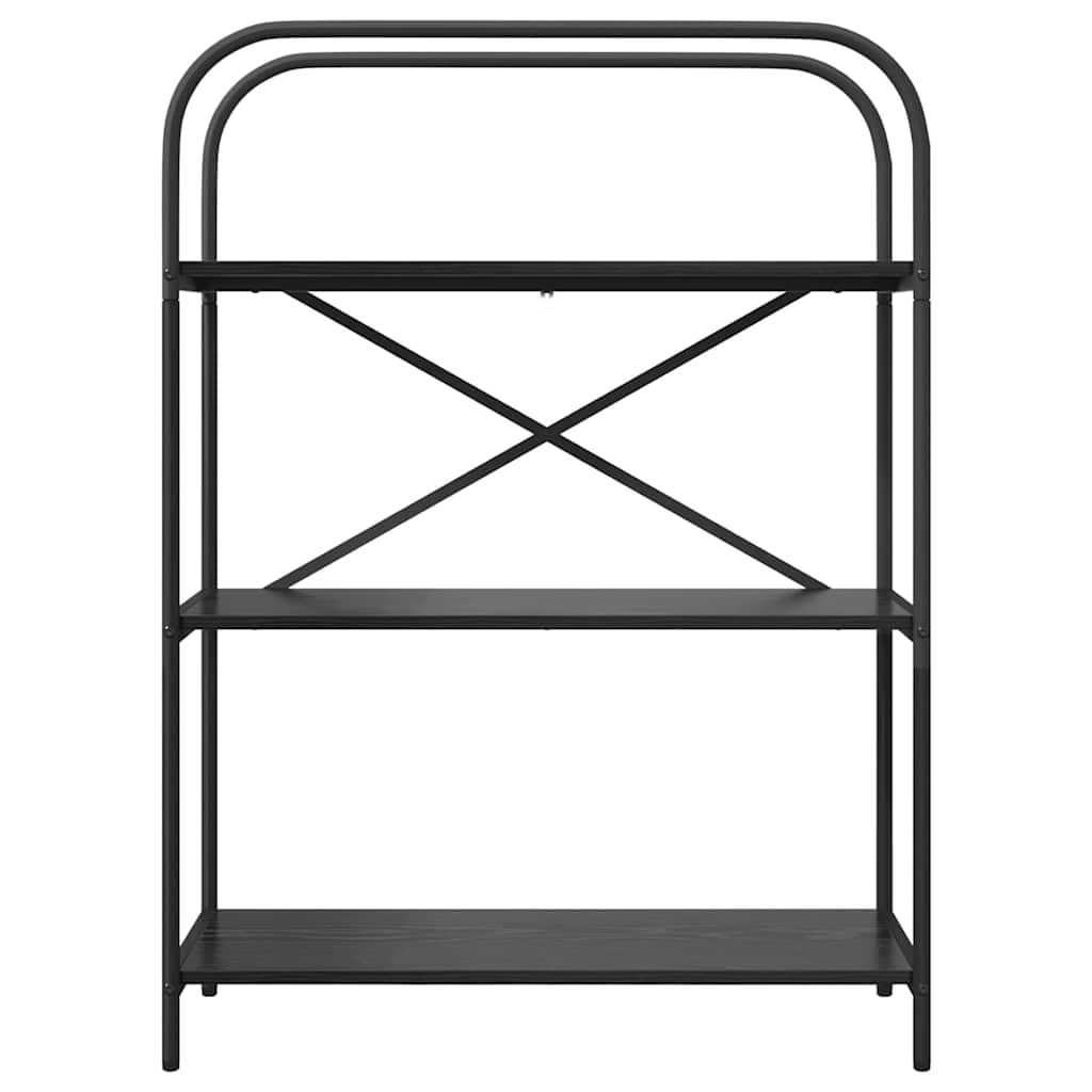 Bücherregal Schwarz Eichen-Optik 80 x 30 x 109 cm Holzwerkstoff