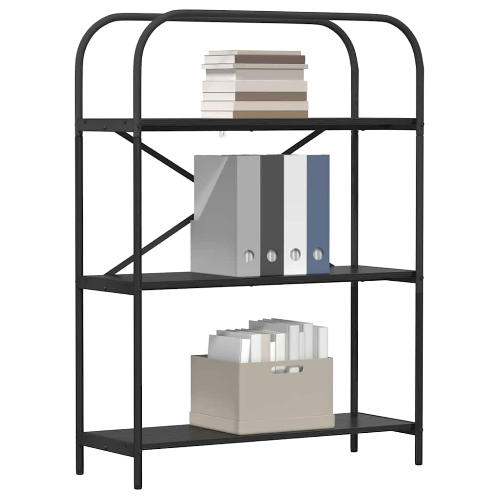 Bücherregal Schwarz Eichen-Optik 80 x 30 x 109 cm Holzwerkstoff