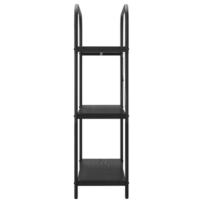 Bücherregal Schwarz Eichen-Optik 80 x 30 x 109 cm Holzwerkstoff