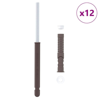 Schwebende Regalträger 12 pcs Beige Ø10 x 170 mm Stahl