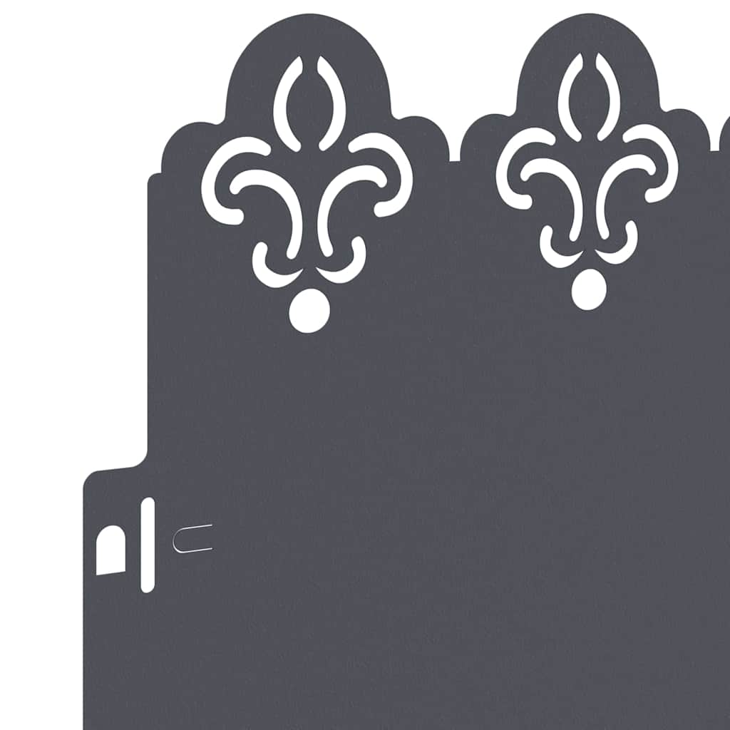 Rasenkanten 30 pcs Anthrazit 103 x 0,05 x 22 cm Stahl