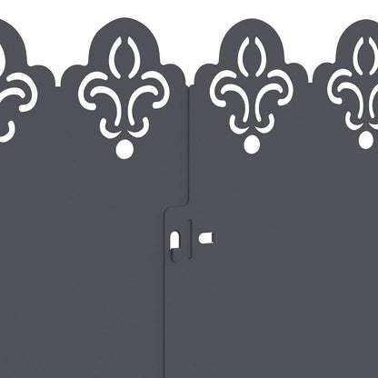 Rasenkanten 30 pcs Anthrazit 103 x 0,05 x 22 cm Stahl