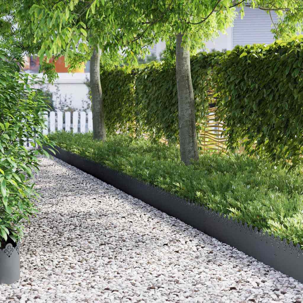 Rasenkanten 30 pcs Anthrazit 103 x 0,05 x 22 cm Stahl
