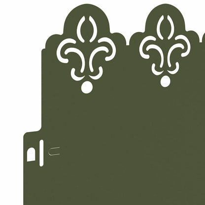 Rasenkanten 30 pcs Olive Grün 103 x 0,05 x 22 cm Stahl