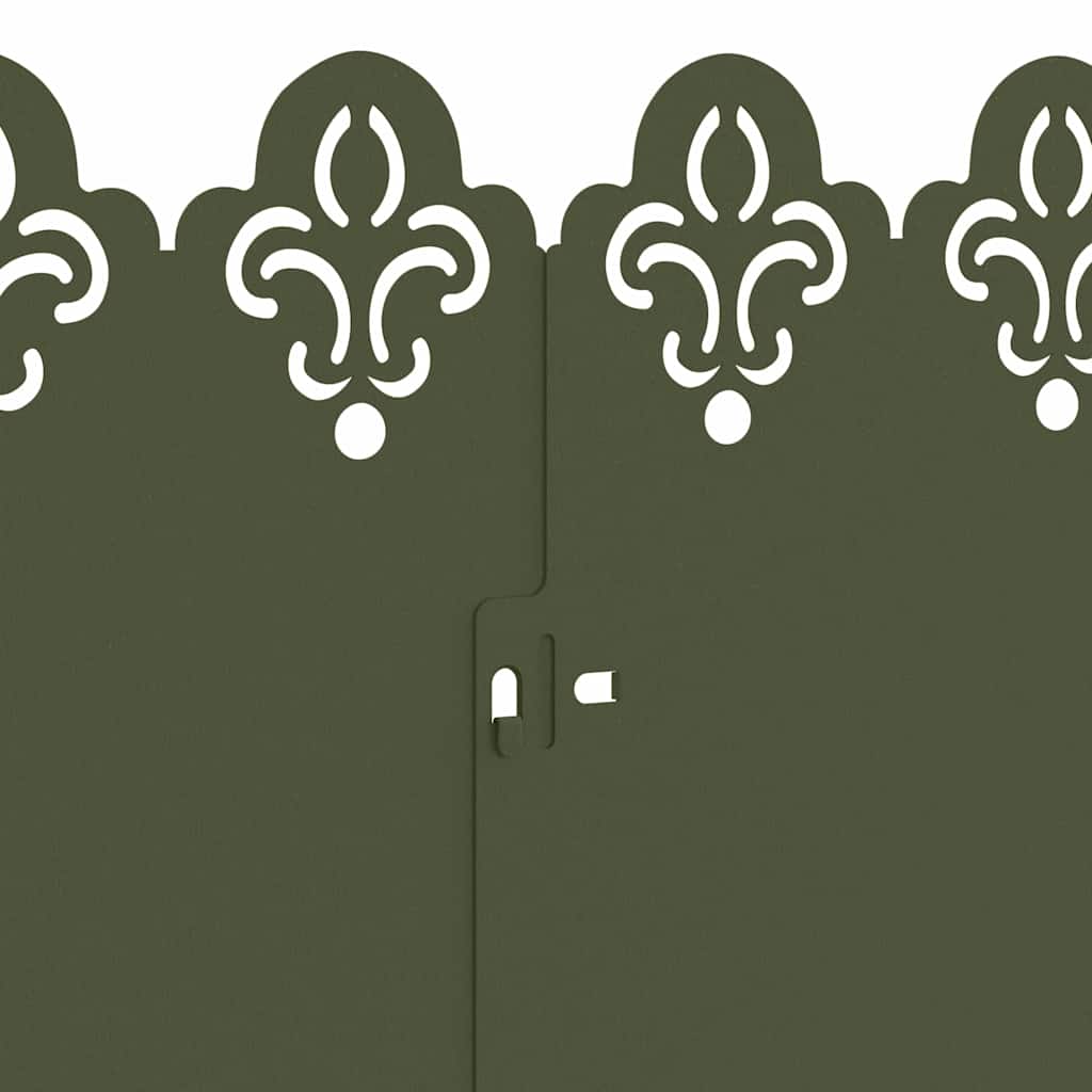 Rasenkanten 30 pcs Olive Grün 103 x 0,05 x 22 cm Stahl