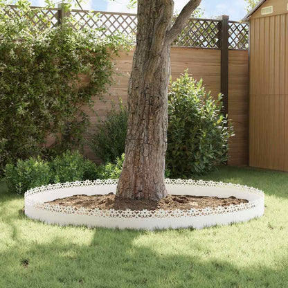 Rasenkanten 20 pcs Weiß 103 x 0,05 x 22 cm Stahl