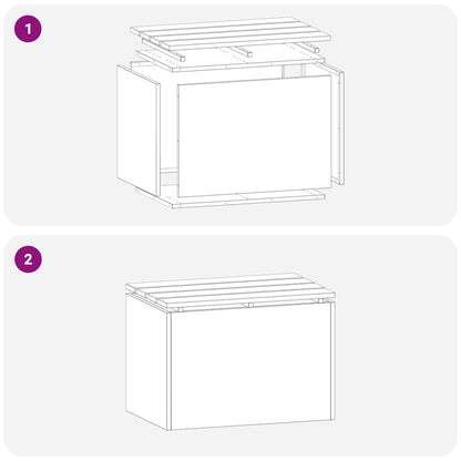 Gartenbank Verzinkter Stahl 60 x 40 x 43 cm