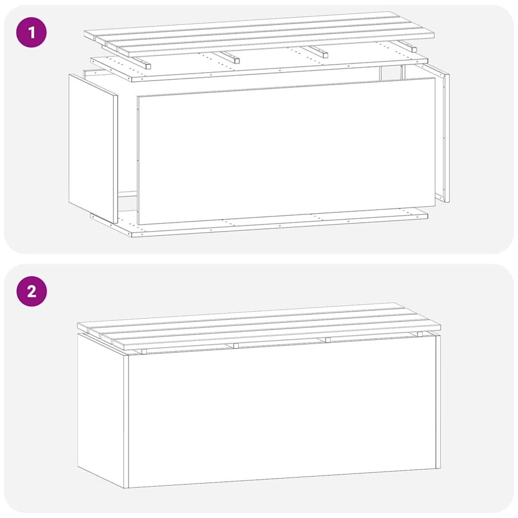 Gartenbank Anthrazit 100 x 40 x 43 cm
