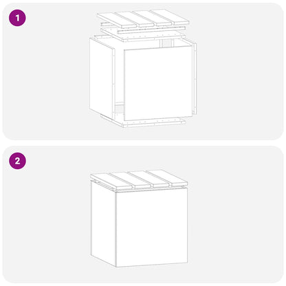 Gartenbank Olive Grün 40 x 40 x 43 cm