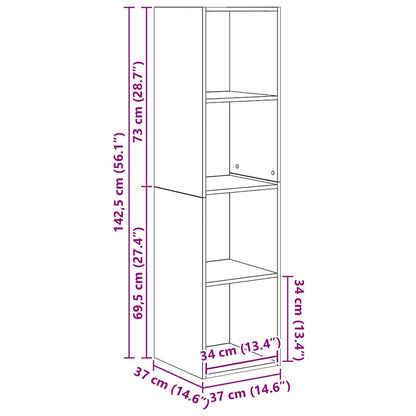 TV-Schrankset Wandmontiert 4 pcs Artisan-Eiche Holzwerkstoff