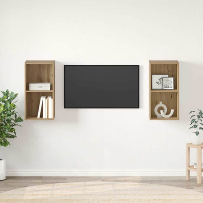 TV-Schrankset 2 pcs Artisan-Eiche 37 x 37 x 72 cm Holzwerkstoff