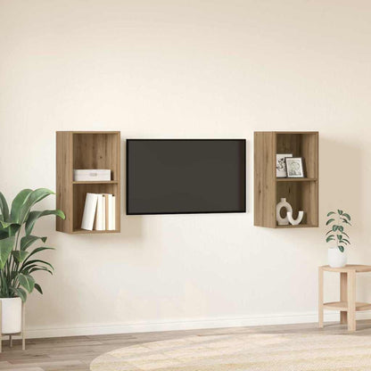 TV-Schrankset 2 pcs Artisan-Eiche 37 x 37 x 72 cm Holzwerkstoff