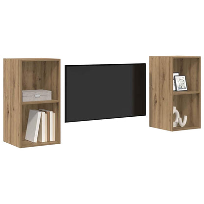 TV-Schrankset 2 pcs Artisan-Eiche 37 x 37 x 72 cm Holzwerkstoff