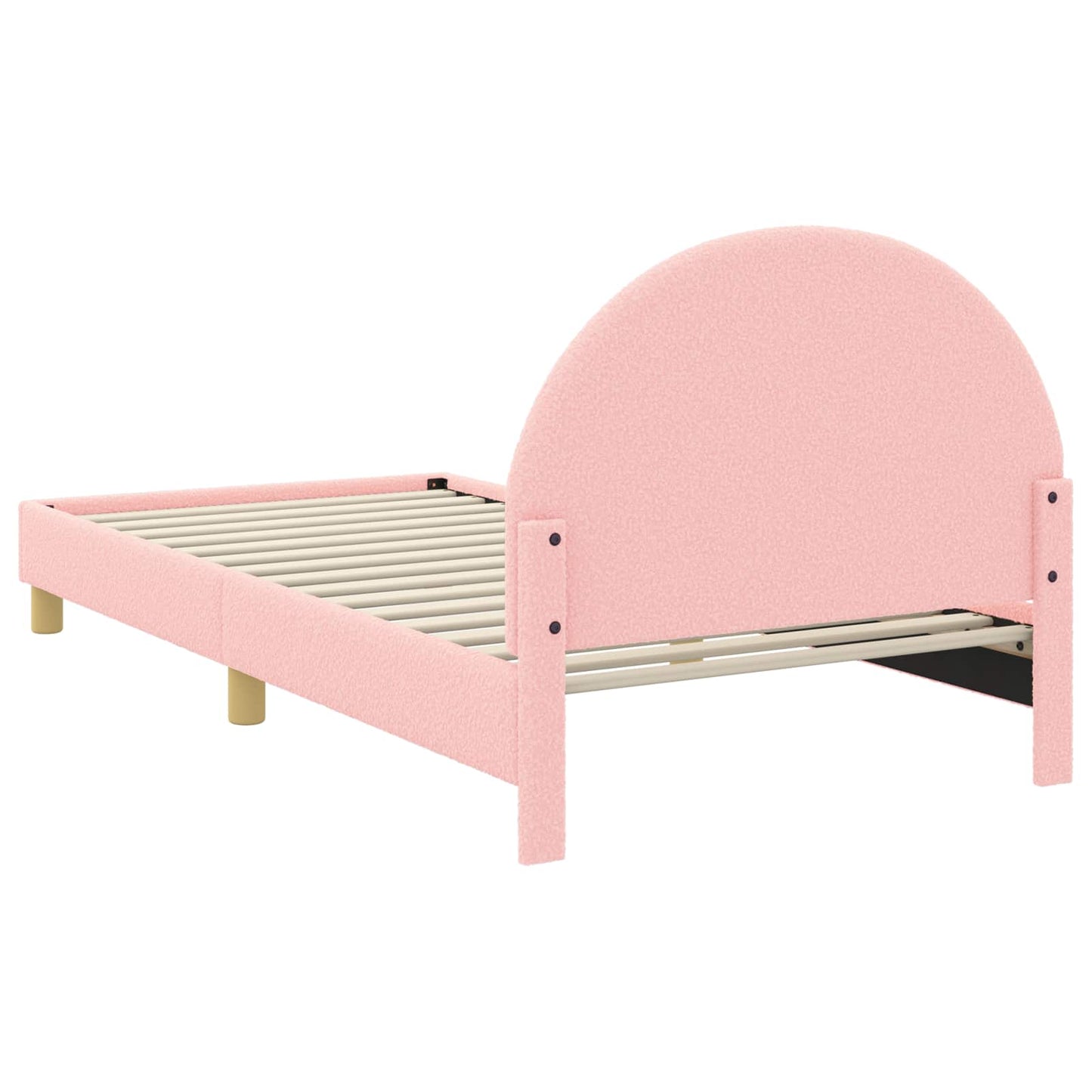 Kinderbettgestell mit Kopfteil Rosa 90 x 200 cm Schafstoff