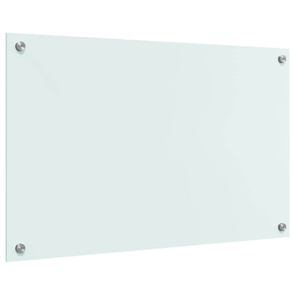 Küchenrückwand Weiß 80 x 50 cm Gehärtetes Glas