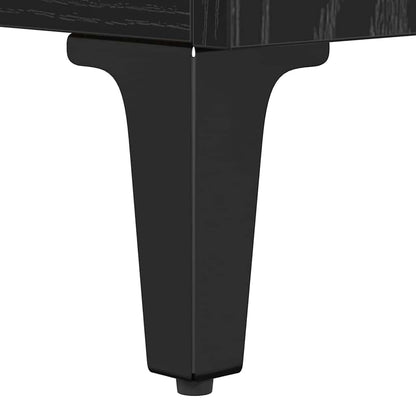 Nachttisch Schwarz Eichen-Optik 40 x 40,5 x 66 cm Holzwerkstoff