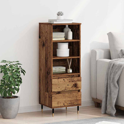 Highboard mit Schubladen Altholz 40 x 36 x 110 cm Holzwerkstoff
