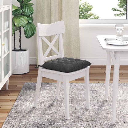 Sitzkissen 4 pcs Dunkelgrau 40 x 40 x 6 cm Cordstoff