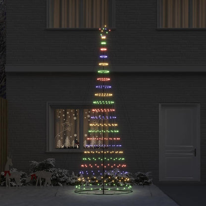 LED-Weihnachtsbaum mit 455 LEDs Mehrfarbig 184,5 cm Metall