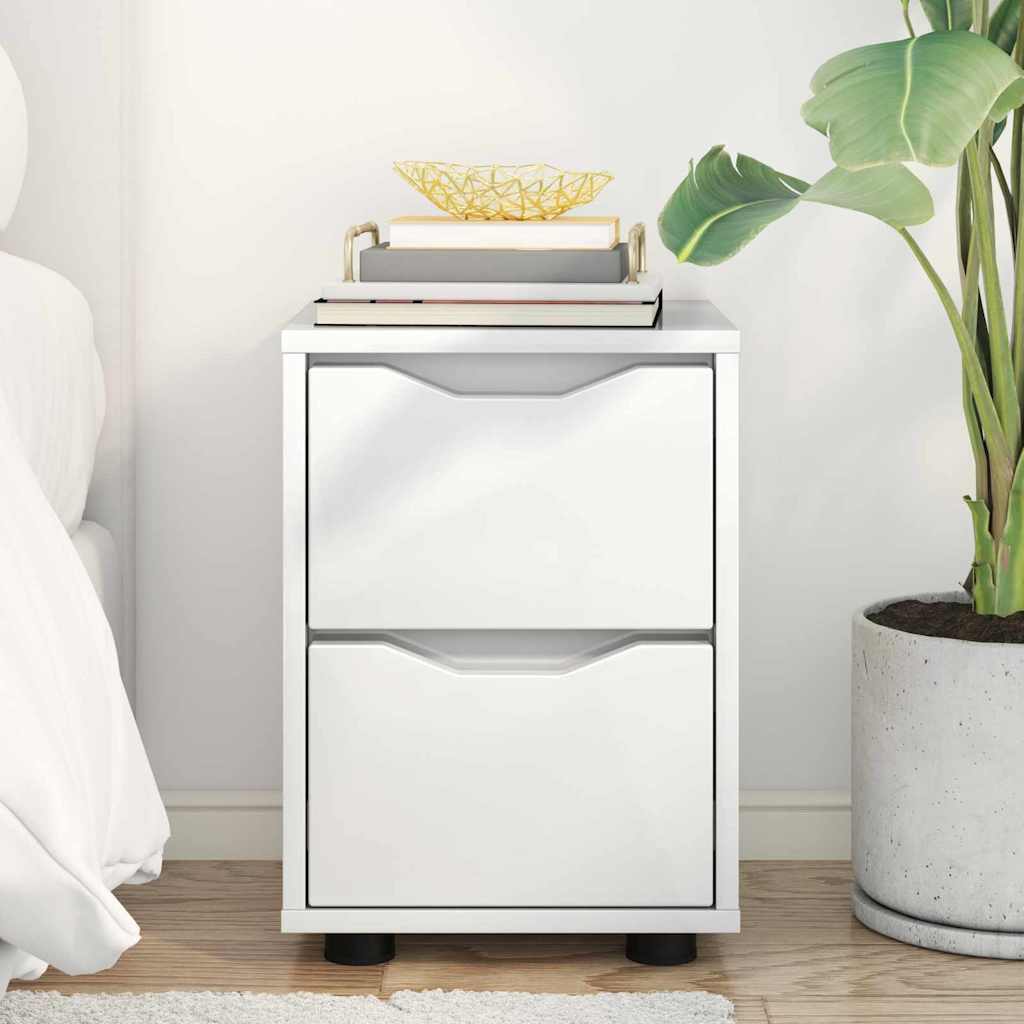 Nachttisch Hochglanz Weiß 30,5 x 30 x 43 cm Holzwerkstoff