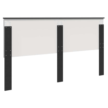 Kopfteil Schwarz Eichen-Optik 200 cm Holzwerkstoff