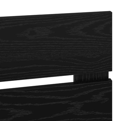 Kopfteil Schwarz Eichen-Optik 180 cm Holzwerkstoff