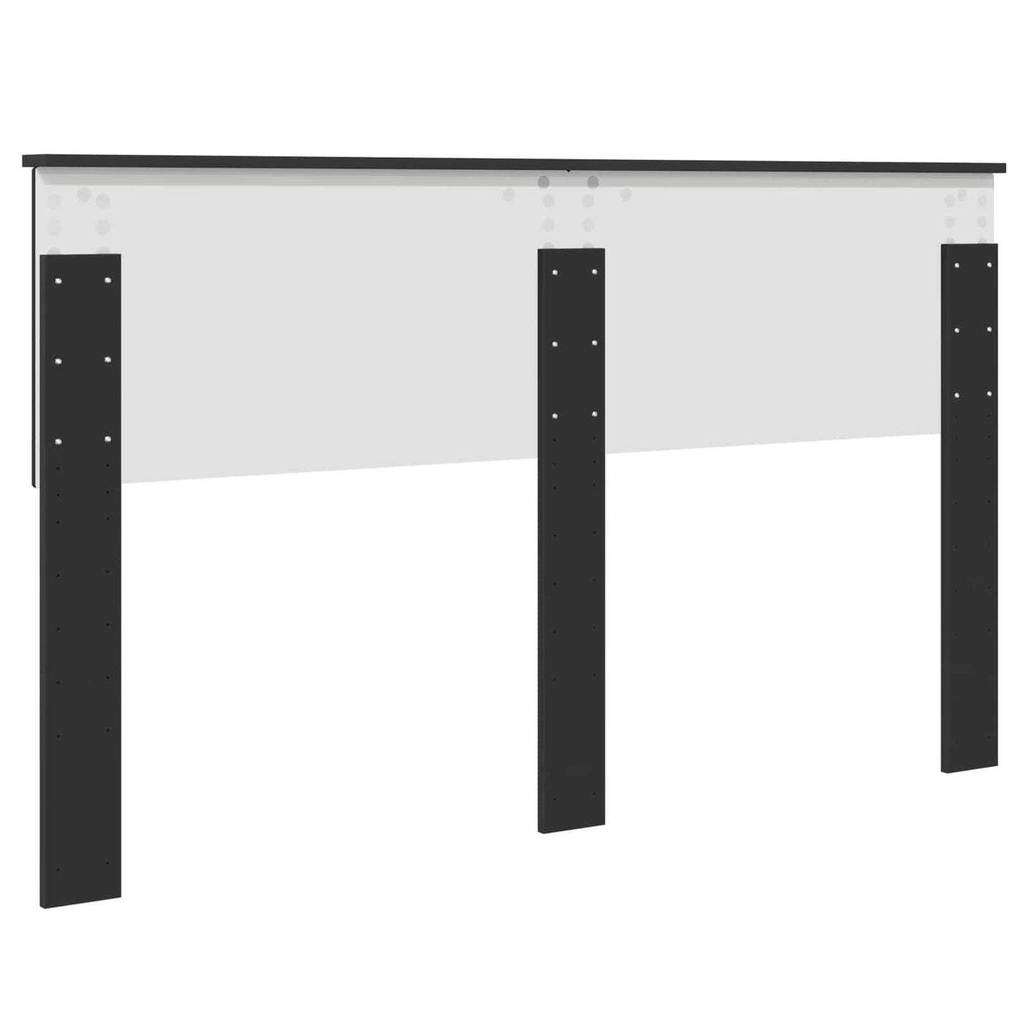 Kopfteil Schwarz Eichen-Optik 150 cm Holzwerkstoff