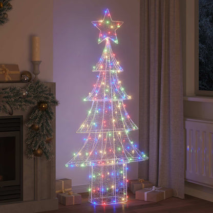 Weihnachtsbaum mit 240 LEDs Mehrfarbig 180 cm Acryl