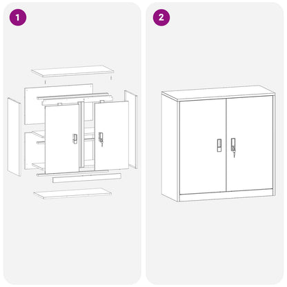 Aufbewahrungsschrank Rosa 90 x 40 x 90 cm Stahl
