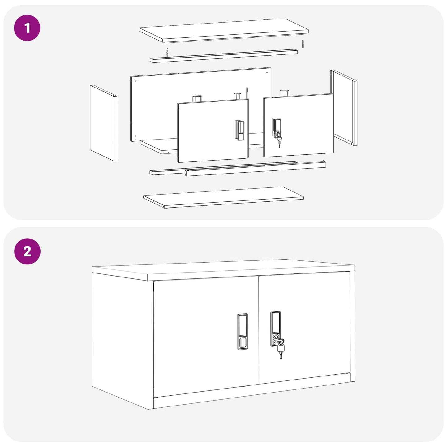 Aufbewahrungsschrank Olive Grün 80 x 40 x 40 cm Stahl