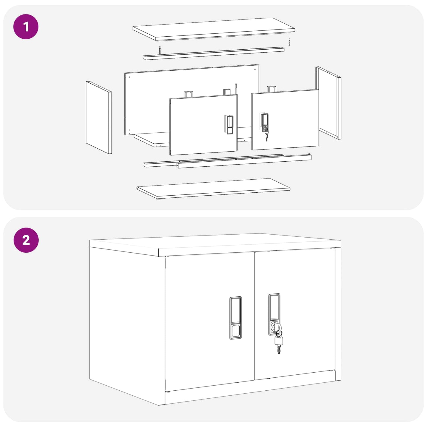 Aufbewahrungsschrank Olive Grün 60 x 40 x 40 cm Stahl