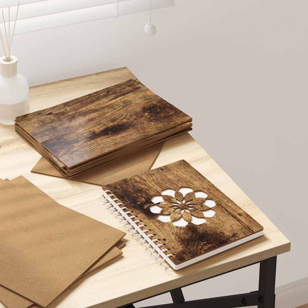 Dekoplatten 150 pcs Geräucherte Eiche 21 x 30 x 0,27 cm