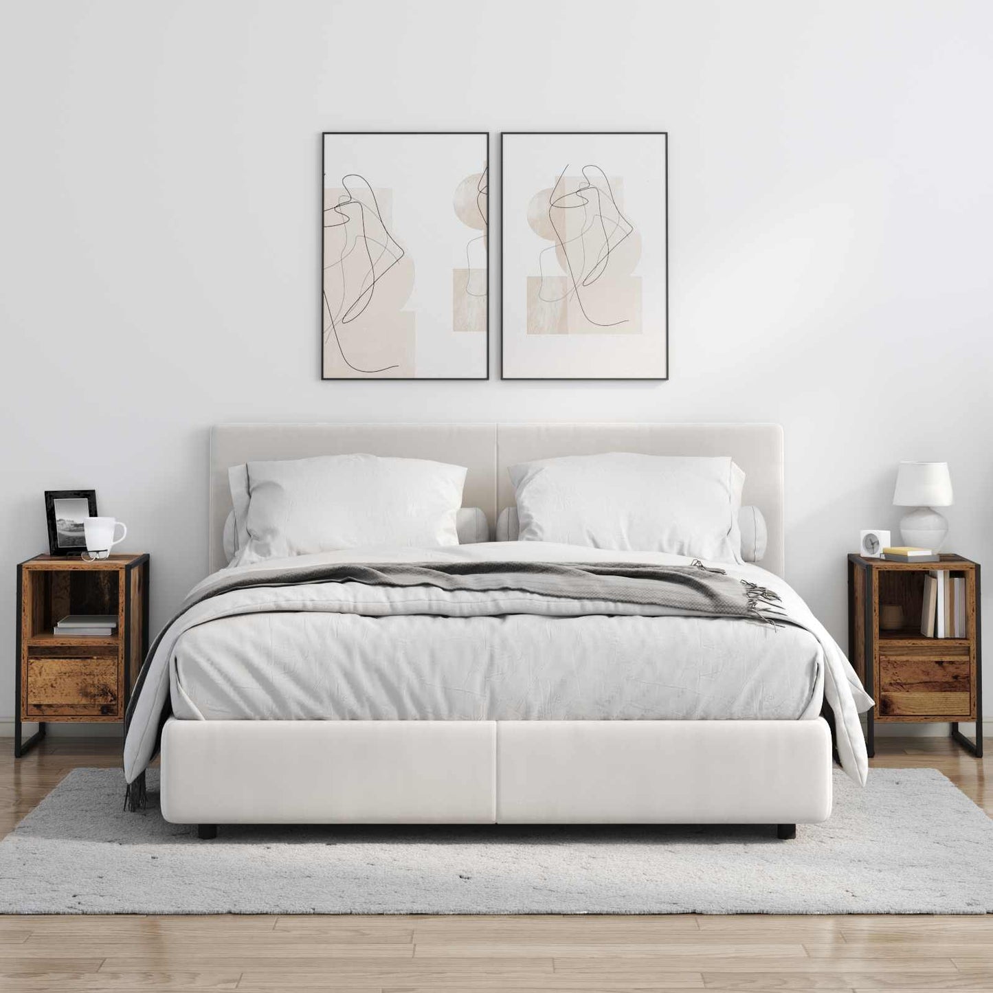 Nachttisch 2 pcs Altholz 39,5 x 30 x 50 cm Holzwerkstoff