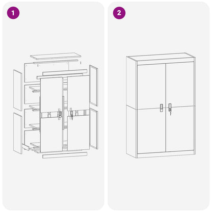 Aufbewahrungsschrank Olive Grün 90 x 40 x 140 cm Stahl