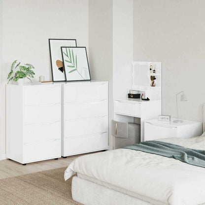 Stauraumschränke 2 pcs Hochglanz Weiß 60 x 48 x 105 cm