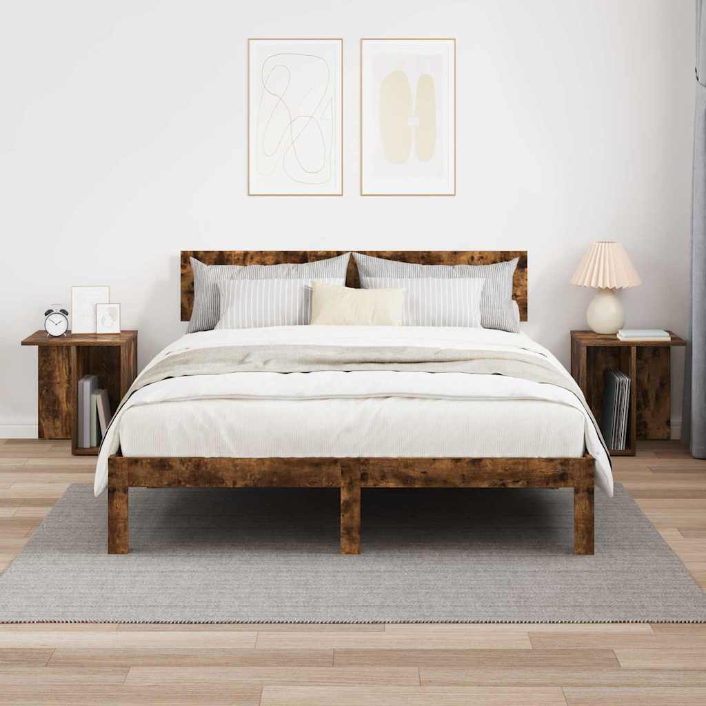 Beistelltisch 2 pcs Geräucherte Eiche 37 x 32 x 40 cm