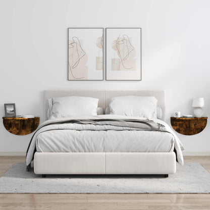 Wandregal Geräucherte Eiche 48 x 24 x 24 cm Holzwerkstoff